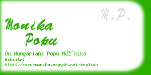 monika popu business card